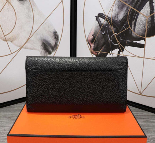 HM Clutch Constance 20.5 Black Calfskin GHW