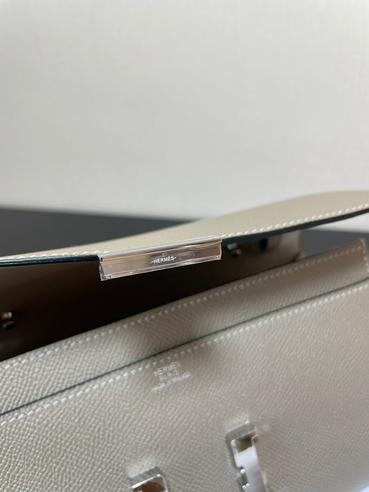 CONSTANCE TO GO 20.5 GREY EPSOM SILVER HARDWARE