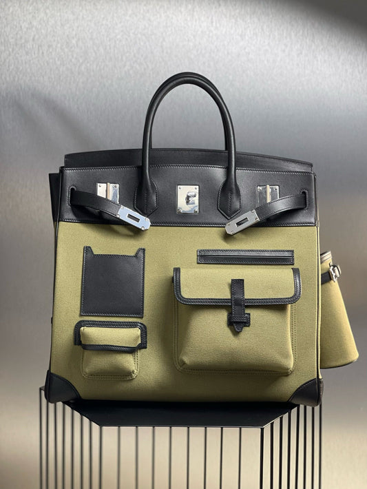 HM Birkin 40cm Hac Cargo Silver Hardware