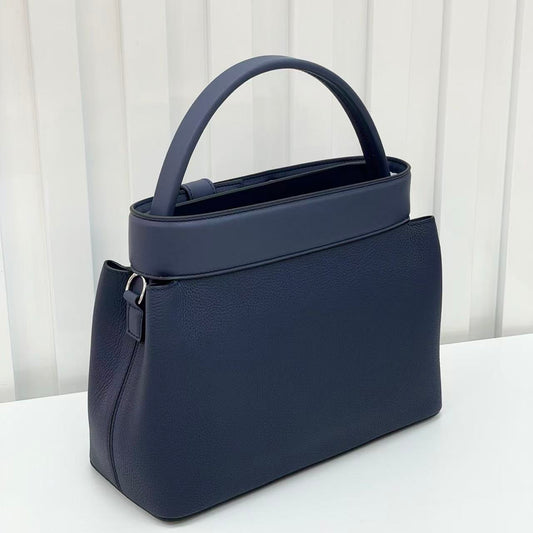 HM Medor Bag With Collier De Chien Clasp Dark Blue Togo And Swift Calfskin