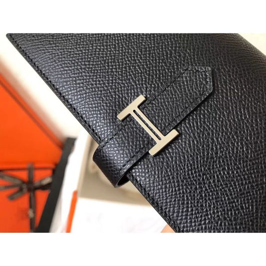 HM Black Epsom Bearn 17,5 Gusset Wallet