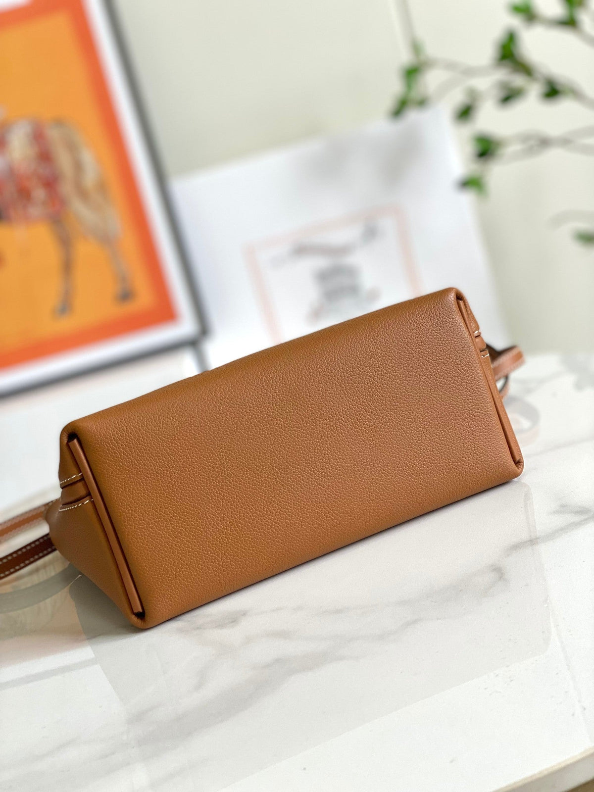 HM 24/24 Mini Bag 21cm Gold Evercolor Leather Gold Hardware