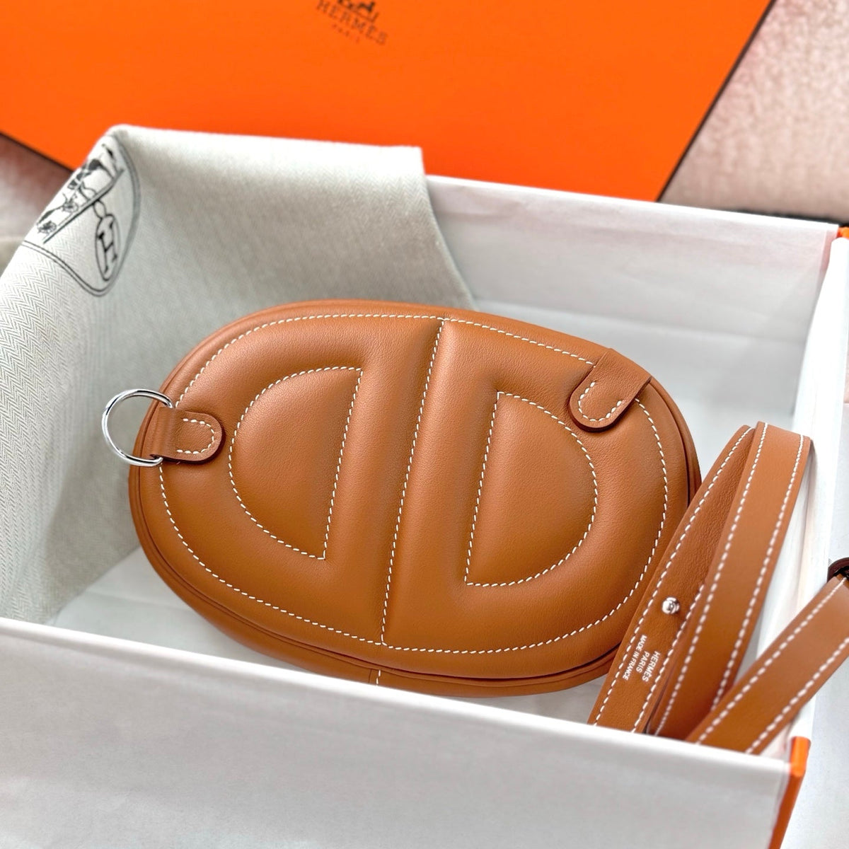 HM In-the-Loop Belt 19CM Bag Brown Swift