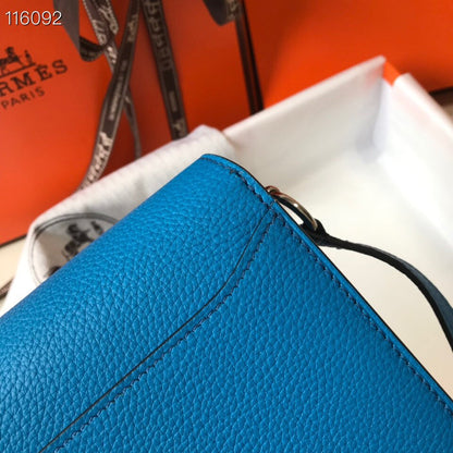 HM SAC ROULIS 19 COBALT TOGO LEATHER