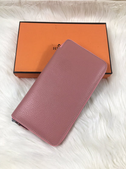 HM Silk'in Classic Wallet 20 Light Pink Grained Calfskin