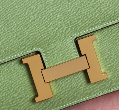 HM CONSTANCE BAG 22 PICKLE EPSOM GOLD HARDWARE