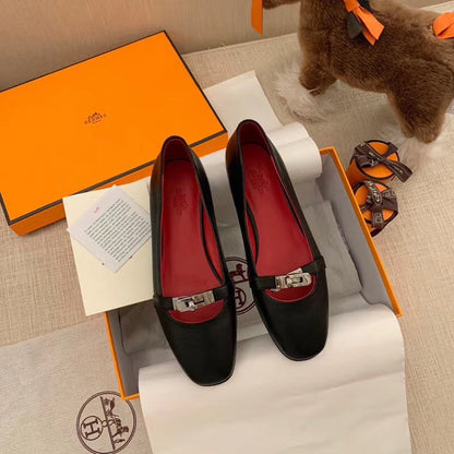 HM Liberty Ballet Flats Black Sheepskin 679996