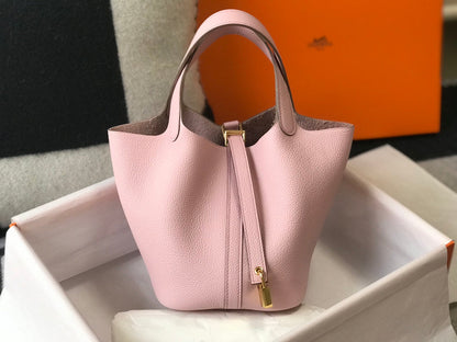 picotin lock 18 pink togo ghw