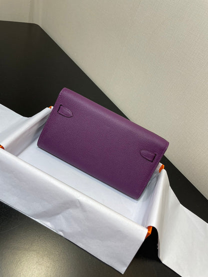 kelly woc 20.5 purple epsom gold hardware