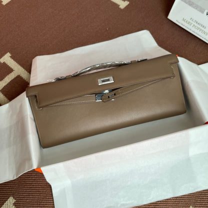 HM Kelly Cut 31cm Brown Swift Leather Shw