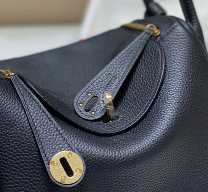 HM LINDY 30 BAG BLACK TAURILLON CLEMENCE LEATHER