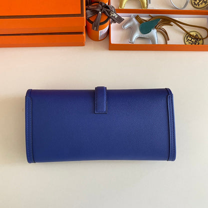 HM Jige Elan 29 Clutch In Cobalt Blue Calfskin (25 days of production)