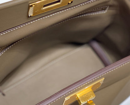 HM Mini 24 Sur 24 Bag 21cm Light Brown Swift Cowhide Gold Hardware 250250