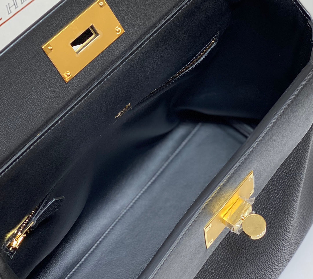 HM 26s 24/24 Bag 29cm Black Togo Leather