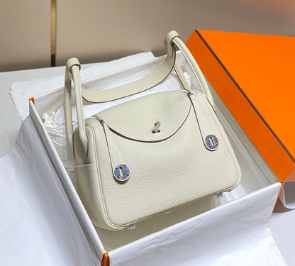 HM LINDY 30 BAG WHITE TAURILLON CLEMENCE LEATHER