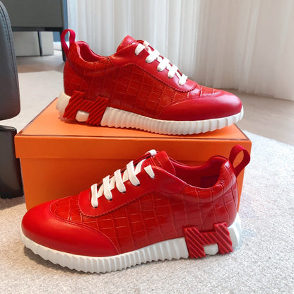 HM Bouncing Sneakers Red Embossed Sheepskin 705795