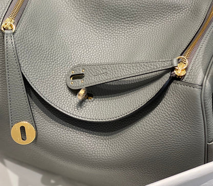HM LINDY 30 BAG GRAY TAURILLON CLEMENCE LEATHER