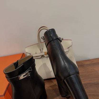 HM Saint Germain Ankle Boot Black Calfskin