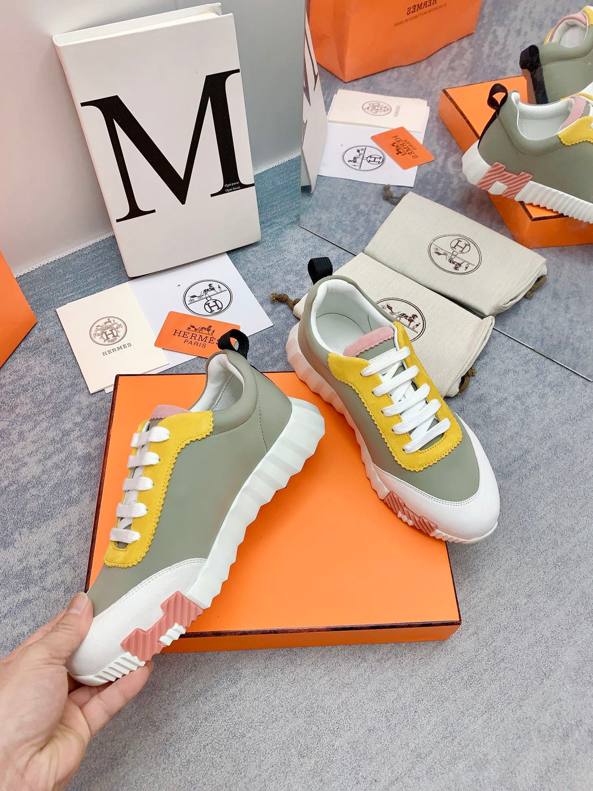 HM Bouncing Sneaker In Multicolor Lambskin 106439