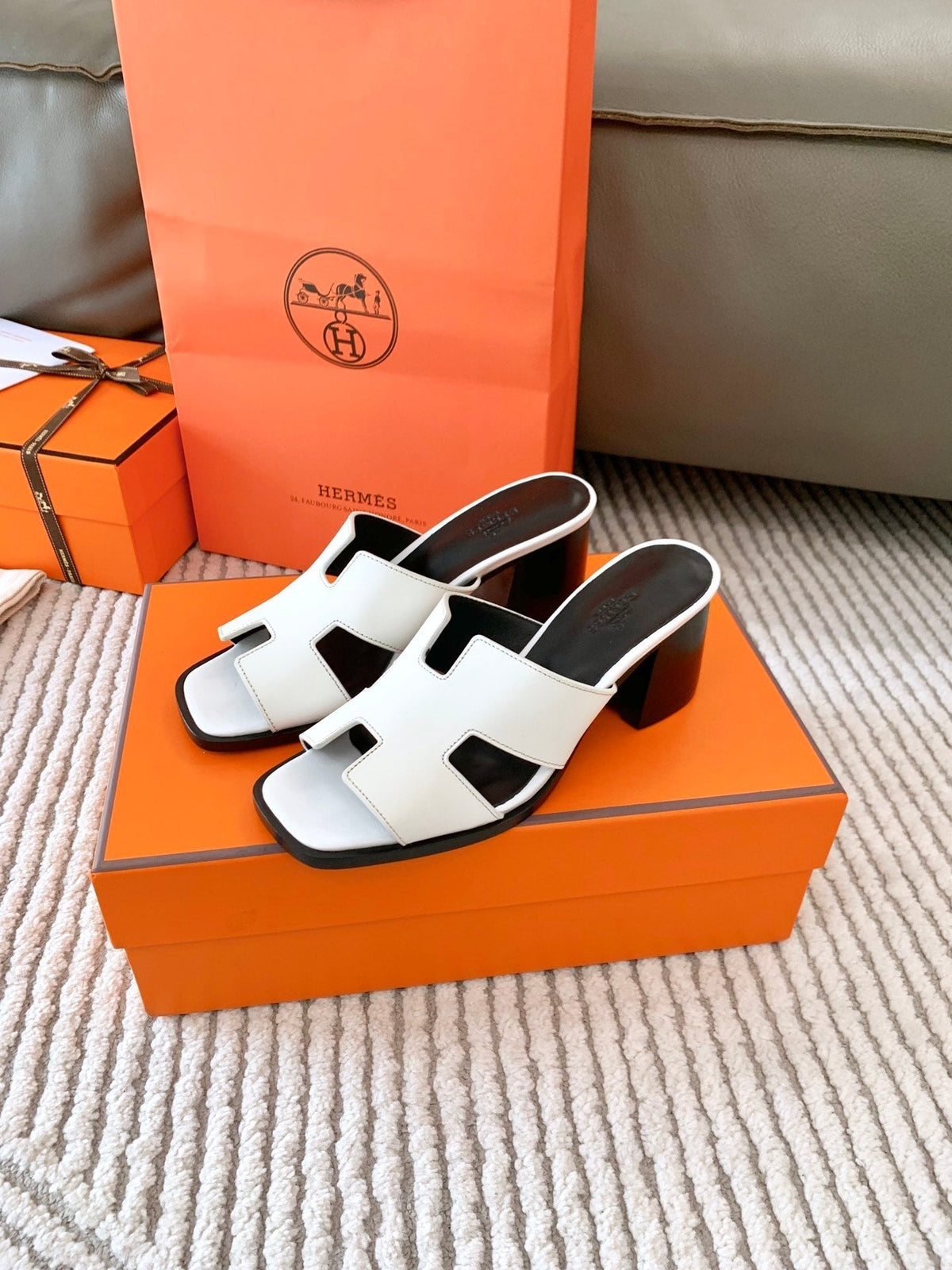 HM Helia 60 Sandal White Lambskin 963251