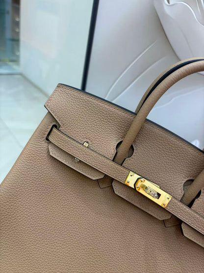 HM Birkin Bag 30cm Beige Togo Leather GHW