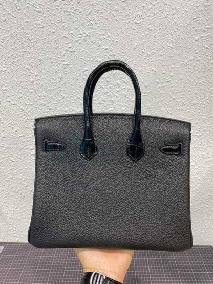 HM BIRKIN 30CM BLACK CROCODILE AND TOGO LEATHER GOLD HARDWARE