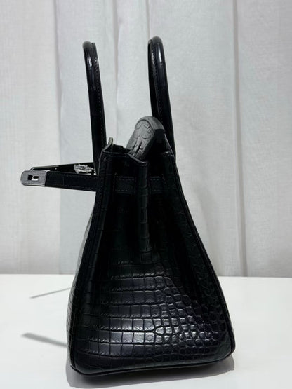 HM Birkin 35cm Black Crocodile Silver Hardware (Needs 30 days to prepare goods)