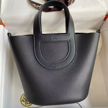 HM Loop Bag 23cm Black Togo Leather