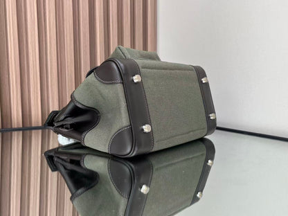 HM Birkin 25 Cargo Olive Green Black Olive Green Black