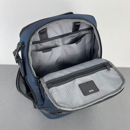 TUMI Alpha Bravo Navigation Backpack Dark Blue Canvas Mesh