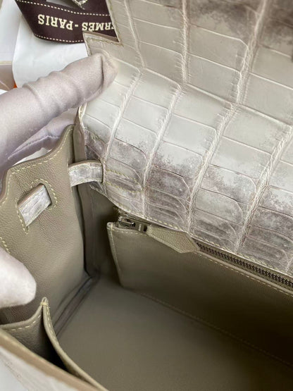 HM Kelly Retourne 25cm Himalayan Crocodile Leather (15 days production)