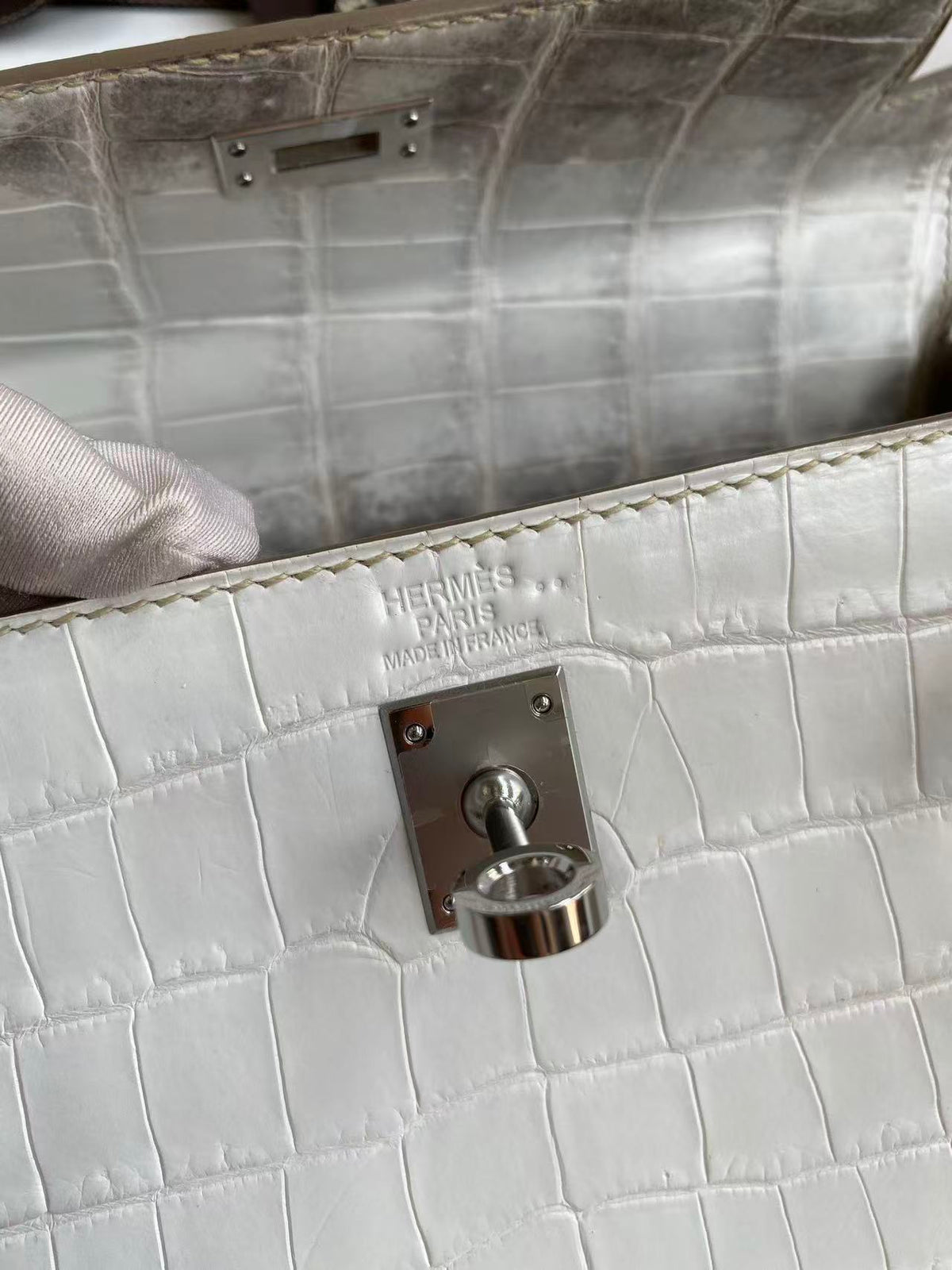 HM Kelly Retourne 25cm Himalayan Crocodile Leather (15 days production)