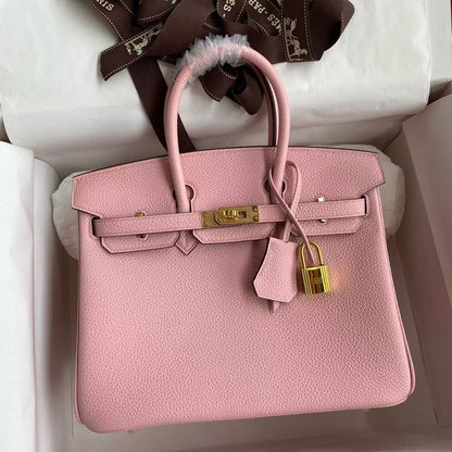 HM Birkin 25cm Pink Togo Leather Gold Hardware