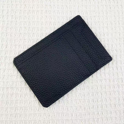 HM Citizen Twill Card Holder Black Calfskin