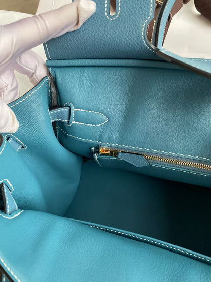 HM BIRKIN 30CM JEAN BLUE TOGO LEATHER GOLD HARDWARE
