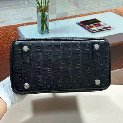 HM Birkin 25cm Black Matte Alligator Leather Hardware