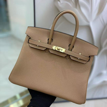 HM Birkin Bag 30cm Beige Togo Leather GHW