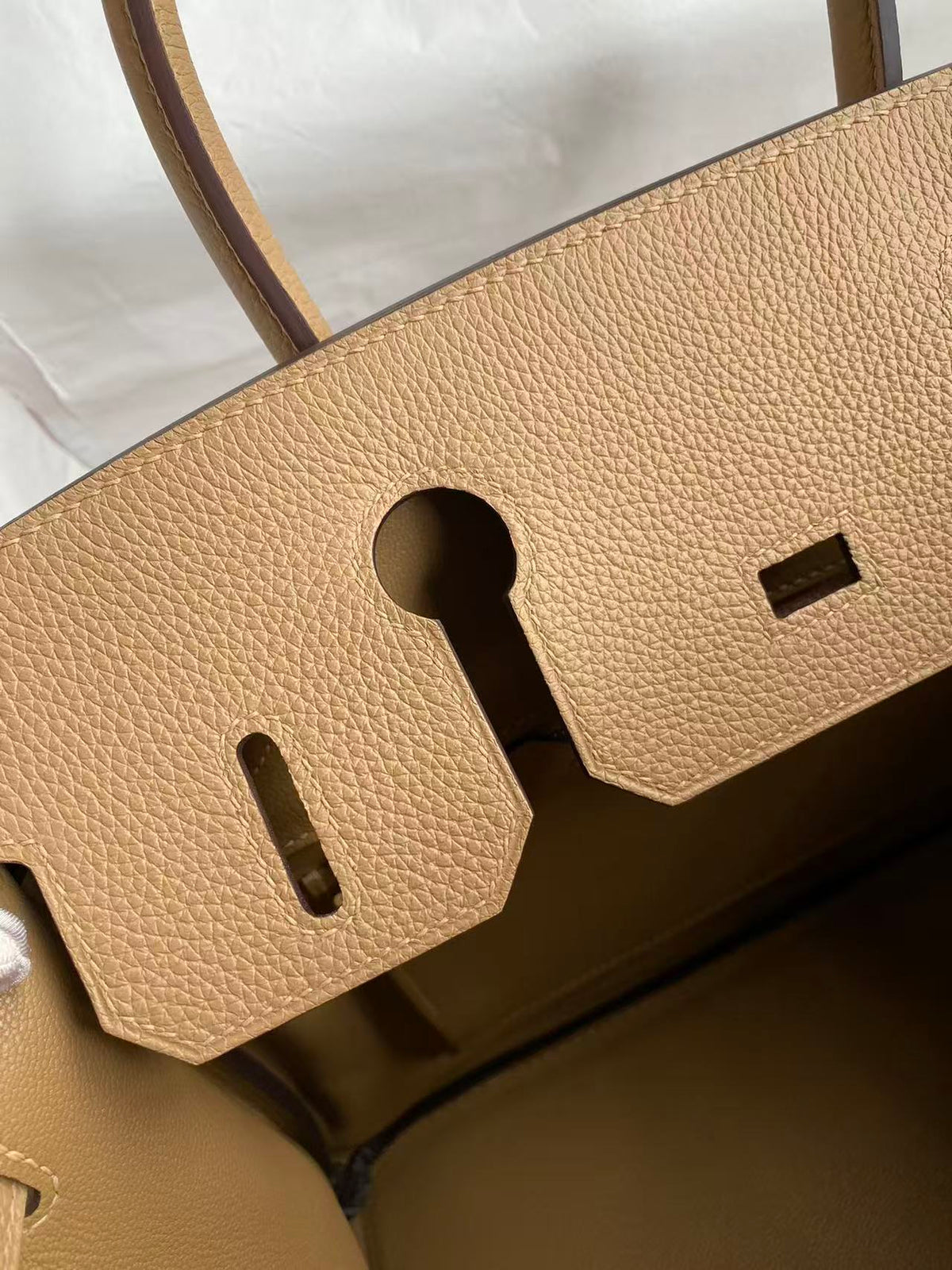 HM BIRKIN 25CM BEIGE TOGO LEATHER SLIVER HARDWARE