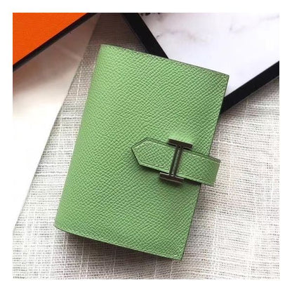 HM Bearn 10cm Mini Wallet In Vert Criquet Epsom Leather