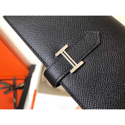 HM Black Epsom Bearn 17,5 Gusset Wallet