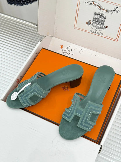 Hermes 2026 Oran Sandal 5cm Suede Mesh 898415