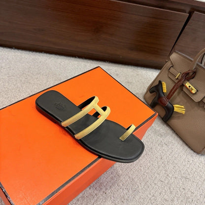 Hermes Georgia Sandals Lemon Yellow in Suede 685983