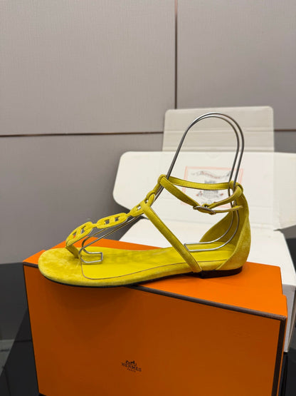 HM Milos Sandal Yellow Suede 829170