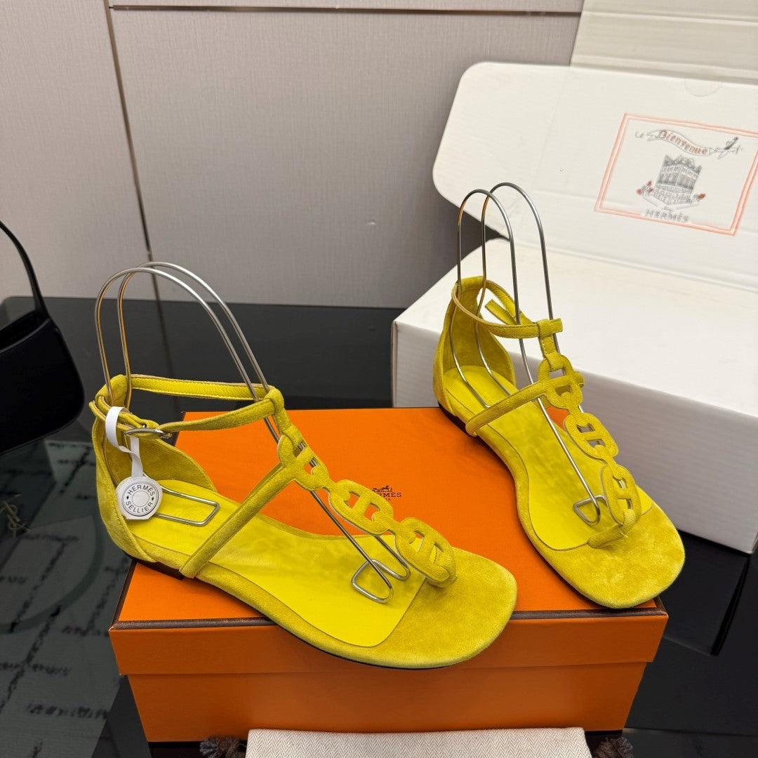 HM Milos Sandal Yellow Suede 829170