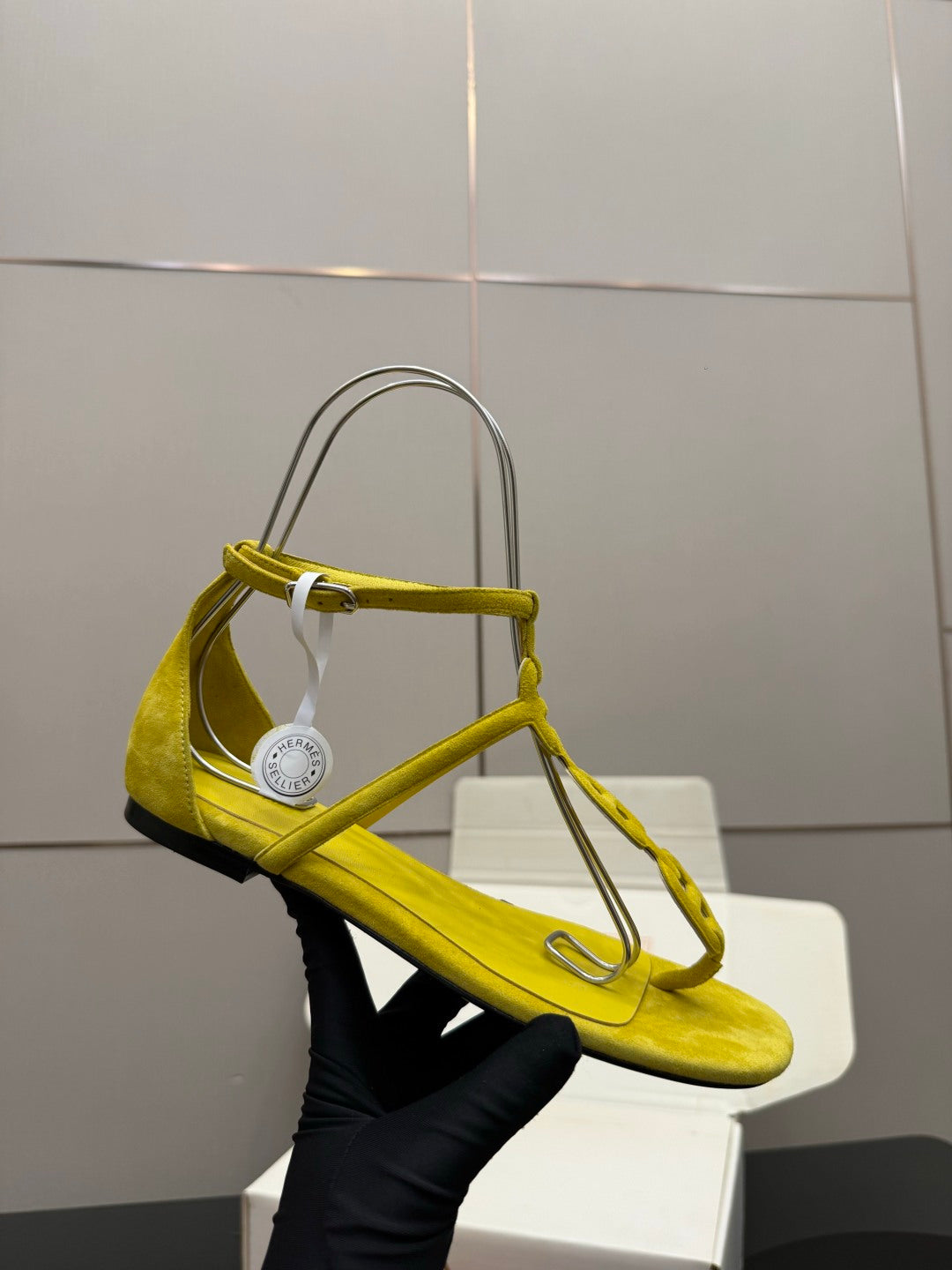 HM Milos Sandal Yellow Suede 829170