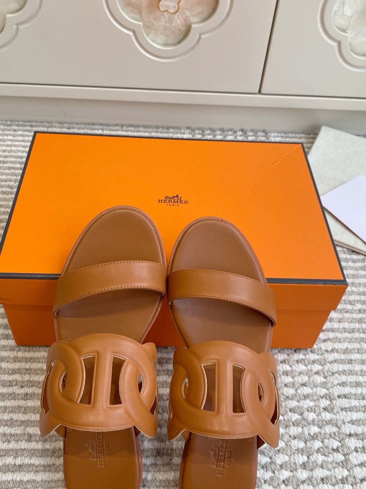 HM Lagune Sandal Tan Leather 776544