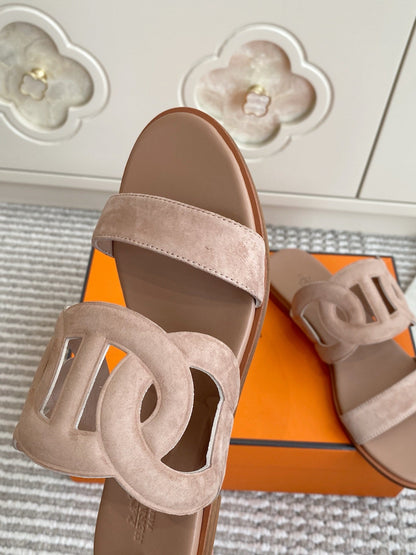 HM Lagune Sandal Light Khahi Suede 776538