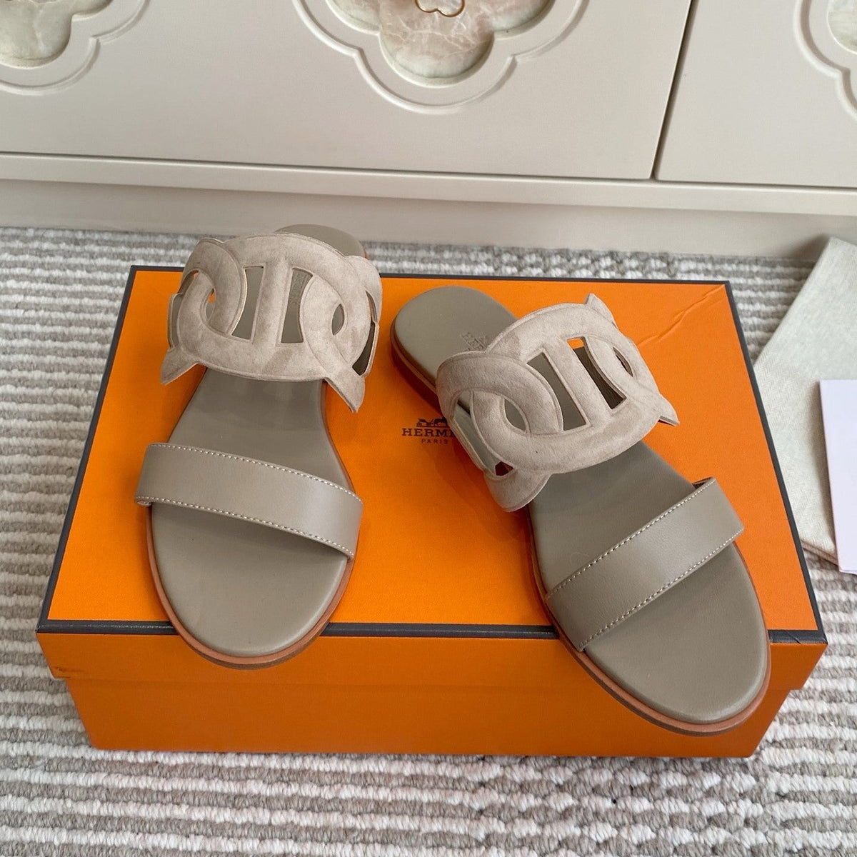 HM Lagune Sandal Taupe Suede 776542