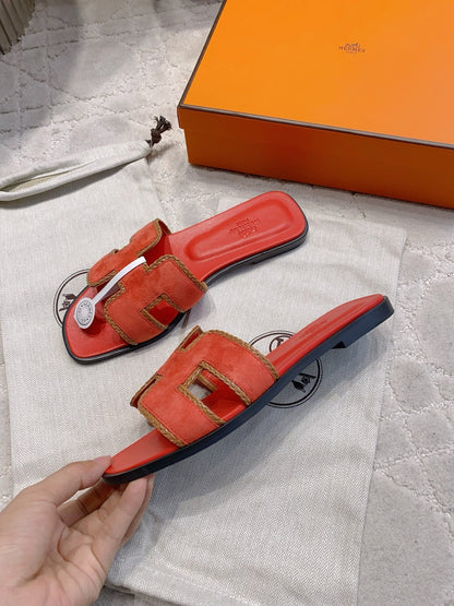 HM 26s Oran Sandal Red Suede Goatskin 724346