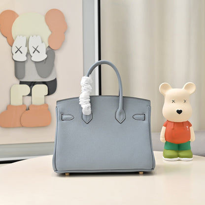 HM Birkin Bleu Glacier Togo Leather GHW